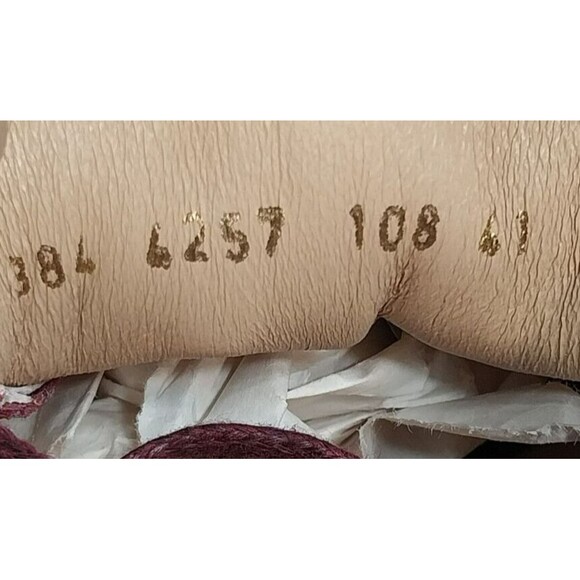 Rare Vinci Sneaker Burgundy Leather Glitter Gold Size 41 Italy - Picture 15 of 16